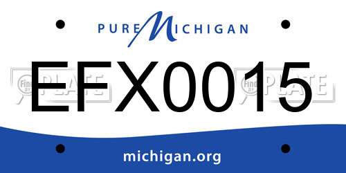EFX0015 Michigan License Plate
