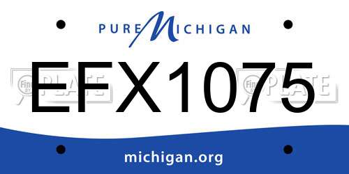 EFX1075 Michigan License Plate