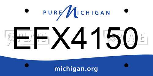 EFX4150 Michigan License Plate