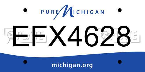 EFX4628 Michigan License Plate