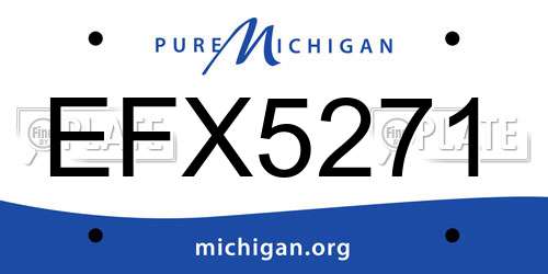 EFX5271 Michigan License Plate