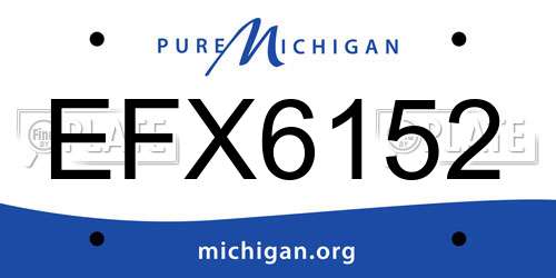 EFX6152 Michigan License Plate