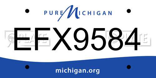 EFX9584 Michigan License Plate