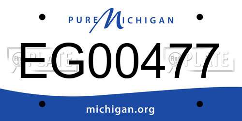EG00477 Michigan License Plate