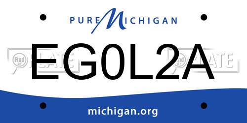 EG0L2A Michigan License Plate
