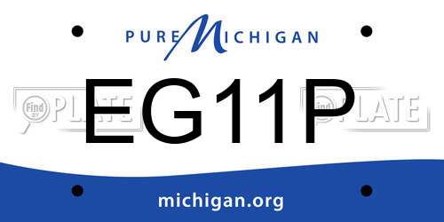 EG11P Michigan License Plate