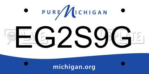 EG2S9G Michigan License Plate