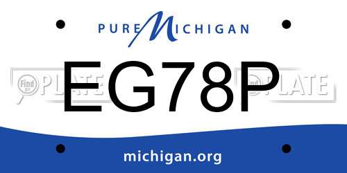 EG78P Michigan License Plate