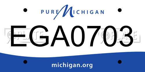 EGA0703 Michigan License Plate