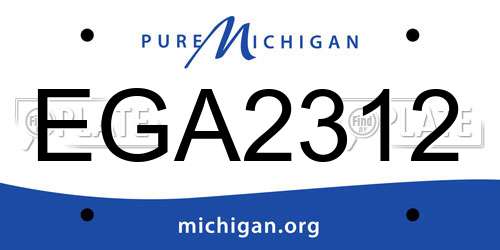 EGA2312 Michigan License Plate