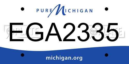 EGA2335 Michigan License Plate