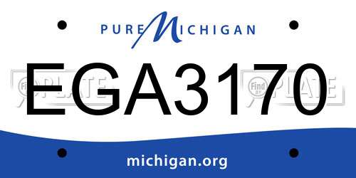 EGA3170 Michigan License Plate