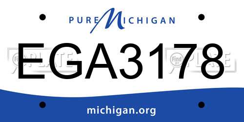 EGA3178 Michigan License Plate
