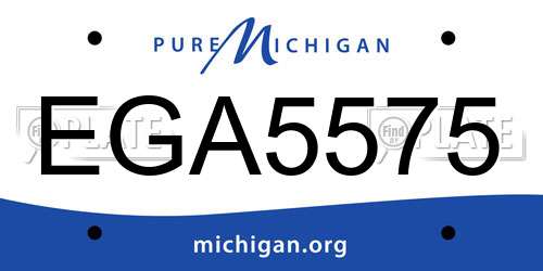 EGA5575 Michigan License Plate