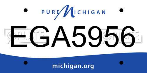 EGA5956 Michigan License Plate
