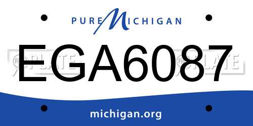 EGA6087 Michigan License Plate
