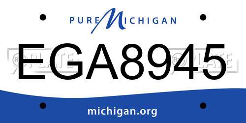 EGA8945 Michigan License Plate