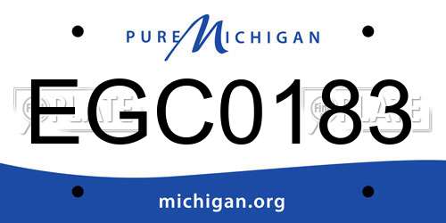 EGC0183 Michigan License Plate