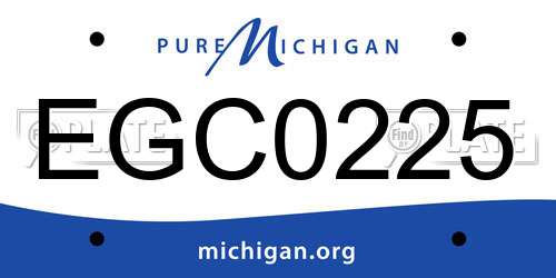 EGC0225 Michigan License Plate