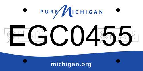 EGC0455 Michigan License Plate