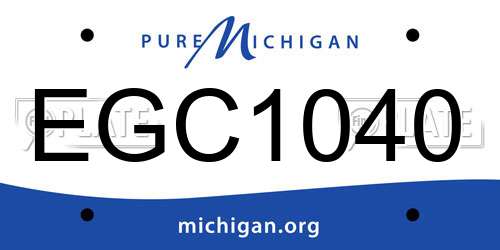EGC1040 Michigan License Plate