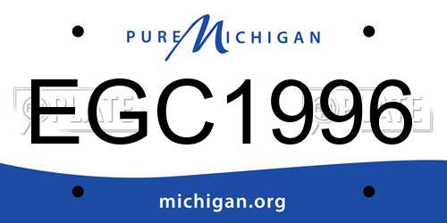 EGC1996 Michigan License Plate