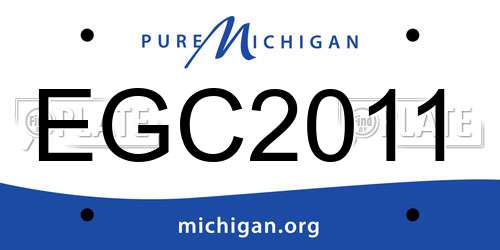EGC2011 Michigan License Plate