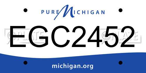 EGC2452 Michigan License Plate