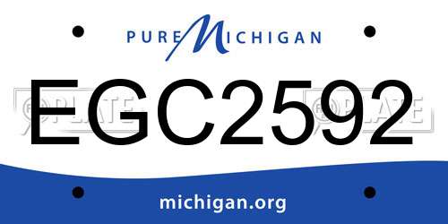 EGC2592 Michigan License Plate