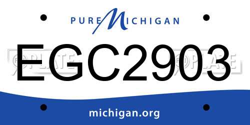EGC2903 Michigan License Plate