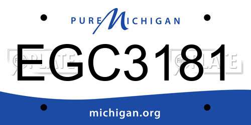 EGC3181 Michigan License Plate