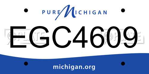 EGC4609 Michigan License Plate
