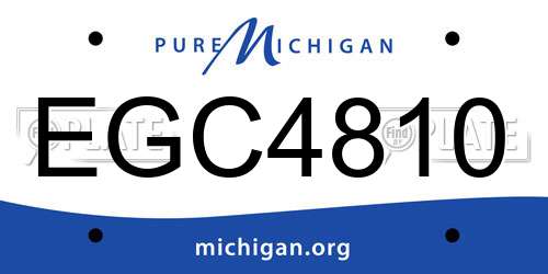 EGC4810 Michigan License Plate