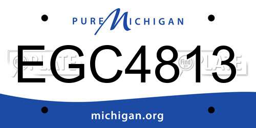 EGC4813 Michigan License Plate