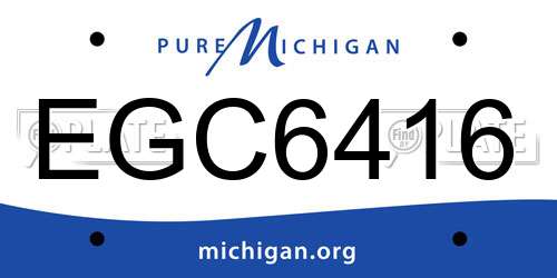 EGC6416 Michigan License Plate