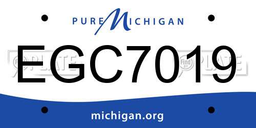 EGC7019 Michigan License Plate
