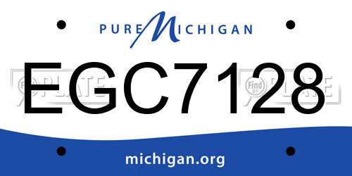 EGC7128 Michigan License Plate