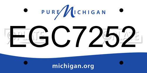 EGC7252 Michigan License Plate