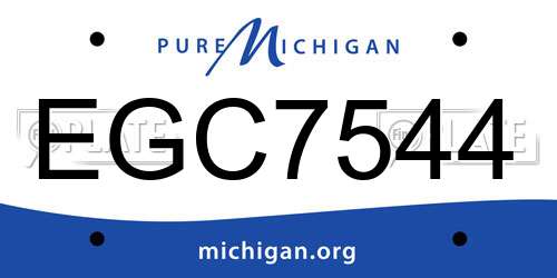 EGC7544 Michigan License Plate