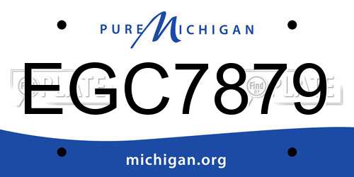 EGC7879 Michigan License Plate