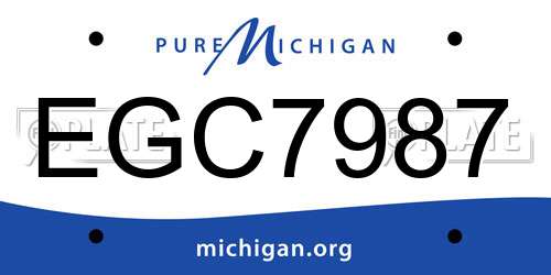 EGC7987 Michigan License Plate
