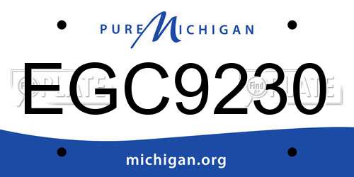 EGC9230 Michigan License Plate