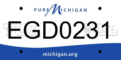 EGD0231 Michigan License Plate