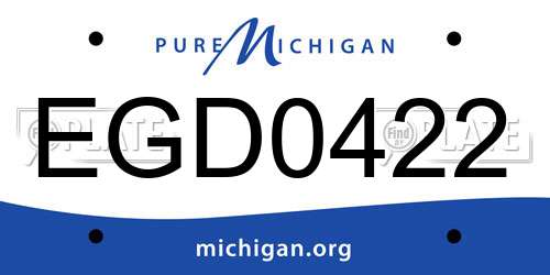 EGD0422 Michigan License Plate
