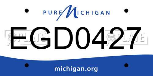 EGD0427 Michigan License Plate