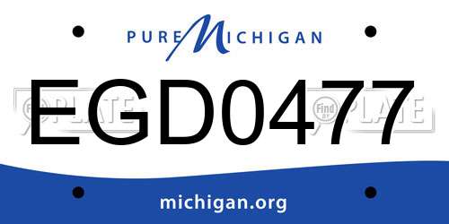 EGD0477 Michigan License Plate