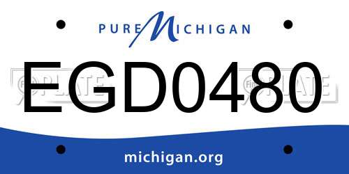 EGD0480 Michigan License Plate