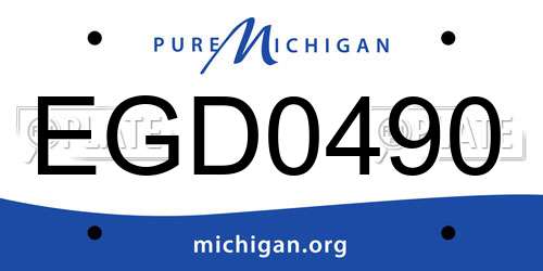 EGD0490 Michigan License Plate