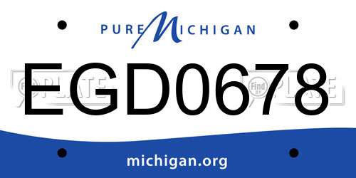 EGD0678 Michigan License Plate
