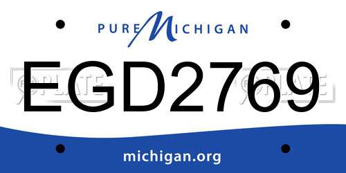 EGD2769 Michigan License Plate
